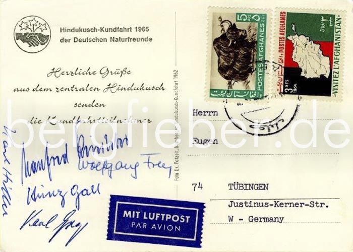 Grußkarte 1965