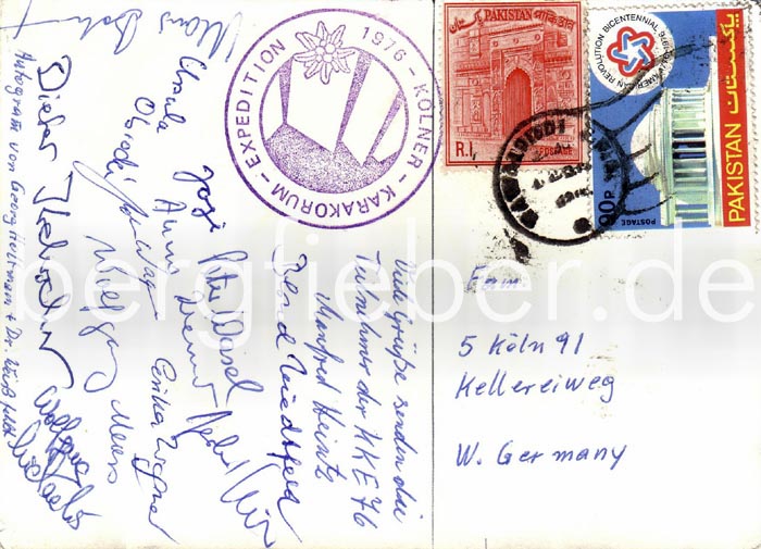 Grußkarte 1976